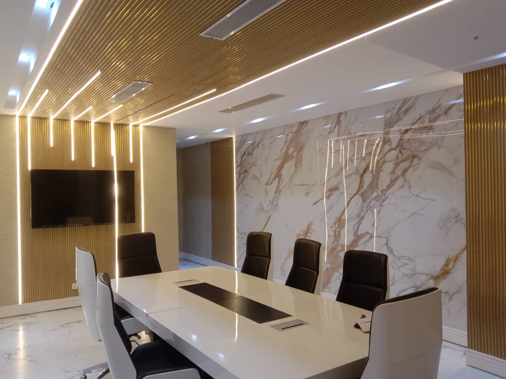 3A Design Solutions premium boardroom interior design project Lagos
